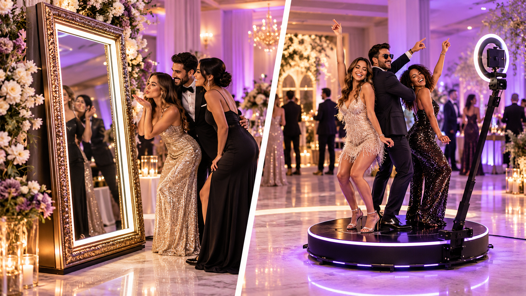 hiring magic mirrors or 360 photo booths magic mirror vs 360 photo booth